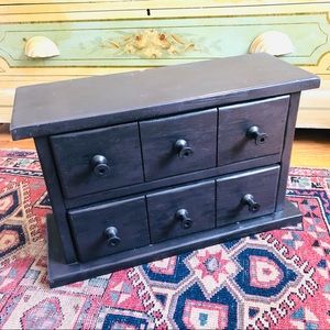 Vintage large jewelry box or small drawer cabinet